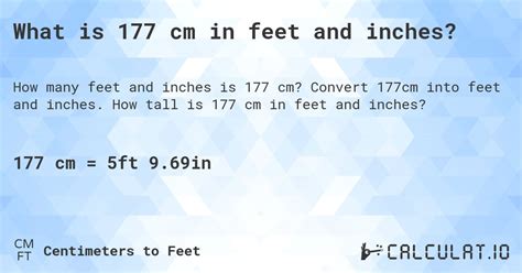 177 cm in feet|Convert 177 Centimeters to Feet